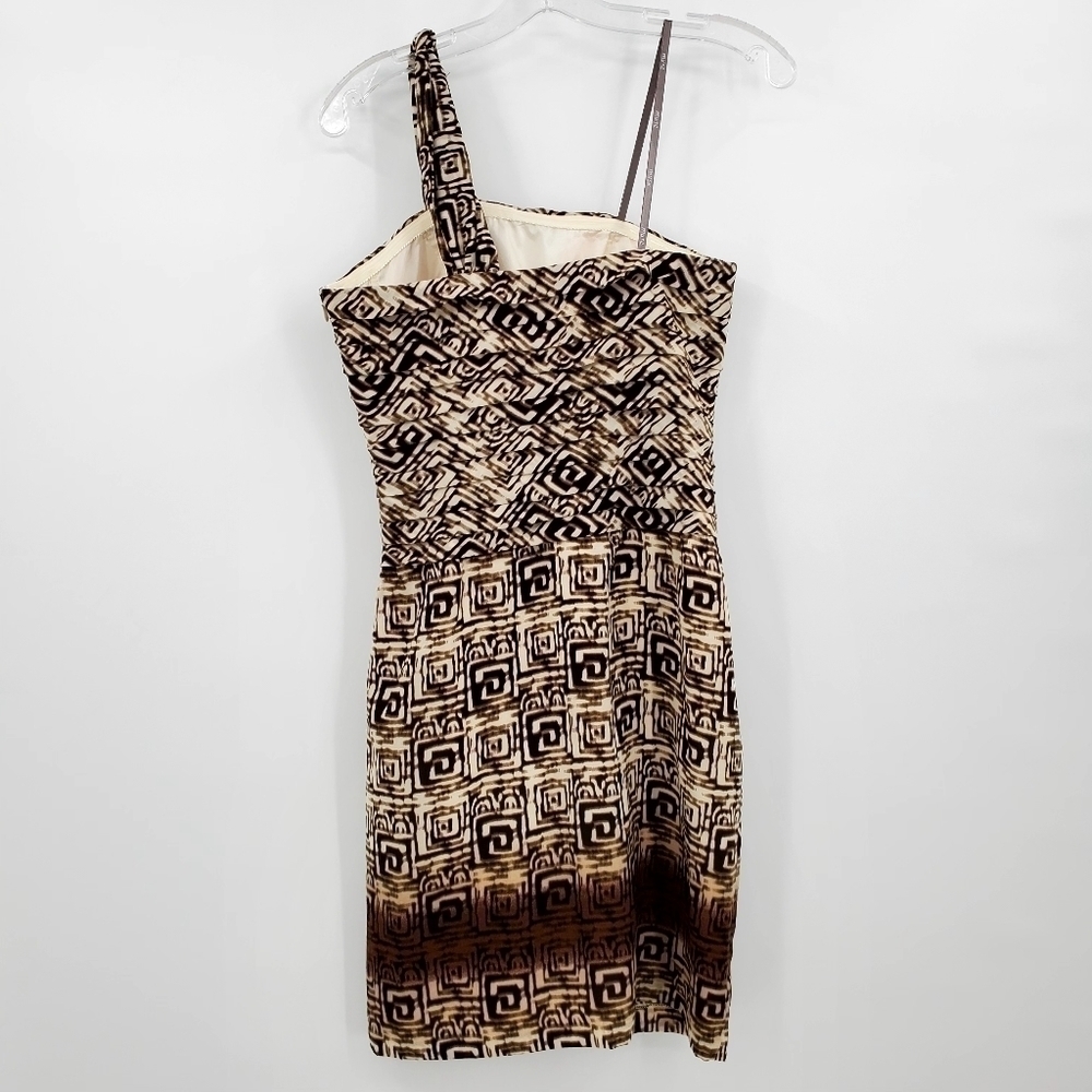 Muse Boston Proper Tribal Print One Shoulder Fringe Dress - Picture 5 of 11